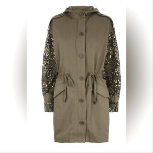 New with tags Joie green sequin utility jacket